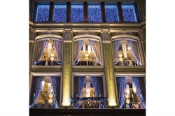 Электрогирлянда VEGAS Занавес 96 разноц№ LED ламп, 6нит. 1,5*1,5 м, 8 реж.с блок.питан 4,5V 55146 - фото 100182