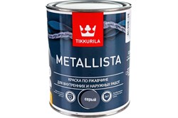 Краска по ржавчине METALLISTA молотковая коричневая глянцевая 0,9л - фото 100559