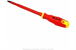 Отвертка СИБРТЕХ диэлектрическая SL6,5*150мм CrV до 1000В двухкомпонентная рукоятка 12935 - фото 100639