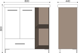 Тумба для ванной комнаты Crea 80 - фото 100673
