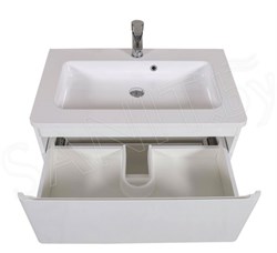 Тумба для ванной комнаты АКЦЕНТ 80 с умывальником, белая - фото 100676