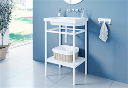 Тумба для ванной комнаты металлический Camelot 60 белая - фото 100716