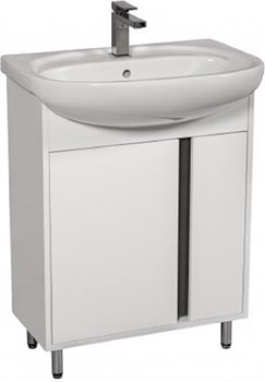 Тумба для ванной комнаты TERRA 70 Ant White Gloss с умывальником - фото 100775