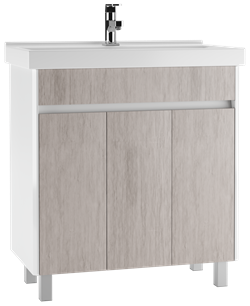 Тумба под умывальник Тоскана 80 подвесная Fest 2 ящика push to open Небула/Токио - фото 100892