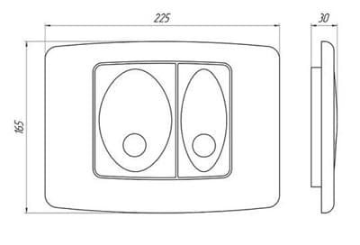 Кнопка для инсталляции WP1110 хром - фото 10095