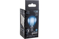 Лампа Gauss LED Filament Шар E14 11W 750lm 4100K - фото 101008