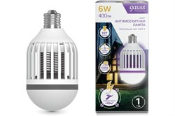 Лампа Gauss Mosquito антимоскитная 6Вт, E27, 1/40 GMQ01 - фото 101088