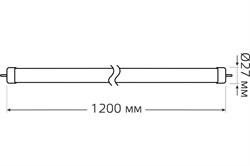 Лампа GAUSS LED Elementary T8 1200мм G13 24W 2000Lm 4000K стекло 93024 - фото 101273