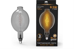 Лампа GAUSS LED Filament BT180 8,5W 165Lm 1800К Е27 gray flexible 152802005 - фото 101344