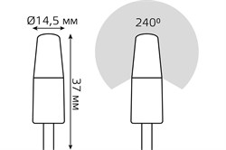 Лампа GAUSS LED Elementary G4 12V 3W 250Lm 4100K силикон 18723 - фото 101393