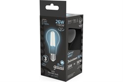 Лампа GAUSS LED Filament A70 26W E27 2700 lm 4100K 102902226 - фото 101396