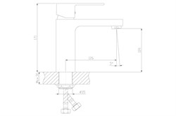 Смеситель Decoroom одноручный для умывальника монолит. хром DR36011 - фото 101570