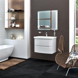 Шкаф для ванной комнаты HeadWay 60 консольный в комплекте с умывальником EAST 60см - фото 101576