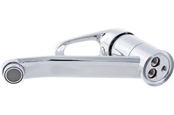 Смеситель Decoroom одноручный для умывальника с поворотным изливом, хром DR21012 - фото 101594