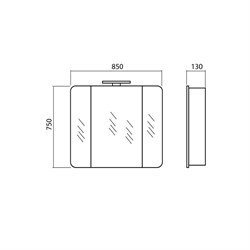 Шкаф-зеркало для ванной комнаты РОМА 85см настенный - фото 101645