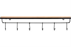 Полка-вешалка QWERTY подвесная 65*15*13,5см черная 73853 - фото 101711