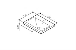 Раковина мебельная AM.PM X-Joy керамическая 55см, встроенная, белый глянец M85AWCC0552WG - фото 101790
