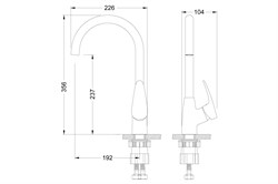 Смеситель LEMARK для кухни ЛИНАРА с высоким поворотным изливом, хром LM0405C - фото 102037