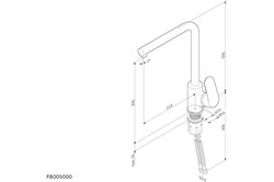 Смеситель AM.PM LIKE для кухни, хром, L-образный излив F8005000 - фото 102053