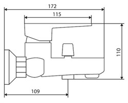 Смеситель DAMIXA RedBlu для ванны и душа SATURN из полимера, черный 201000300 - фото 102121