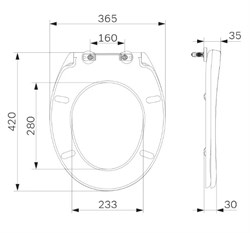 Сиденье AM.PM для унитаза Regent белое E0102YRE - фото 102135