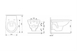Унитаз DAMIXA Jupiter подвесной, с сиденьем микролифт DX77C1738SC - фото 102137