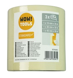 Набор MAKO WOW TOOLS малярной ленты, 3 части, 3 малярные ленты 18/36/48мм*30м SET830802 - фото 102200