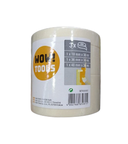 Набор MAKO WOW TOOLS малярной ленты, 3 части, 3 малярные ленты 18/36/48мм*30м SET830802 - фото 102201