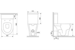 Унитаз-компакт DAMIXA Sirius безободковый, с сиденьем микролифт DX86C8600SC - фото 102223