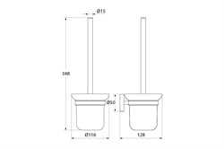 Ерш Calipso настенный мат.стекло CALMBG0i47 - фото 102359