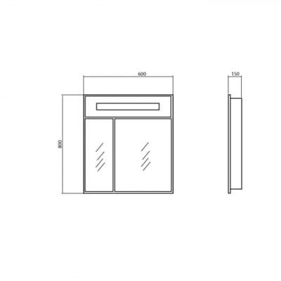 Зеркало для ванной комнаты НИКА 60 белый - фото 10267
