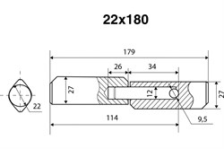 Петля БУЛАТ каплевидная с запрес. шариком 22*180мм под сварку (18) - фото 103046