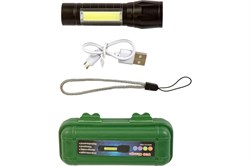Фонарь GLANZEN светодиодный аккумуляторный USB UFL-0300-511 - фото 103247