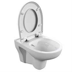 Унитаз подвесной NATURE CLEAN ON с крышкой, дюропласт микролифт - фото 103312