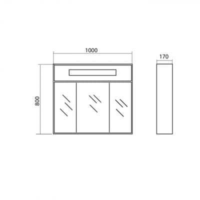 Зеркало для ванной комнаты ПАРИЖ 100 - фото 10331