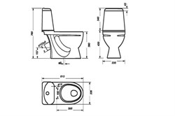 Унитаз-компакт Идеал Комфорт белый - фото 103378