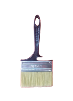 Кисть DECOR плоская Хит 100 мм, светлая смешанная щетина, пласт. ручка 713-100 - фото 103633