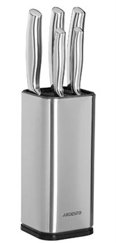 Набор ножей ARDESTO GEMINI нерж. сталь, блок: нер. сталь,пластик 6пр AR2106SS - фото 103688