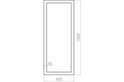 Зеркало с рамой МОНРЕАЛЬ напольное, алюминий 600*1500 - фото 103795