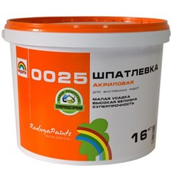 Шпатлевка РАДУГА-0025 акриловая для выравнивания поверх. стен и потолков (3кг) - фото 103964