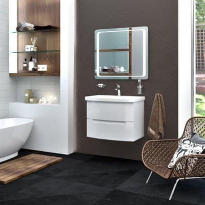 Тумба для ванной комнаты HeadWay с умывальником (консольная) 80 см АР0001773 - фото 10398