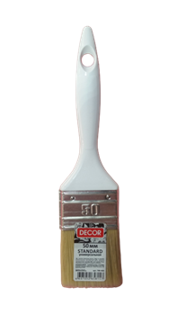Кисть DECOR STANDARD универ. 50х15 мм, светлая смеш. щетина, пласт. Ручка 700-050 - фото 104039