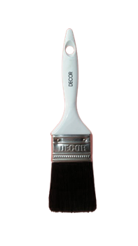 Кисть DECOR плоская PROFI для грунта 50х15, черная синтет. щетина, пластиковая ручка 780-050 - фото 104052
