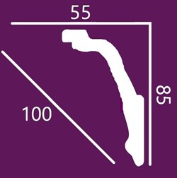 Плинтус АНТАРЕС потолочный 2Л-866 (26) - фото 104155