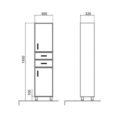 Пенал для ванной комнаты АССОЛЬ (R) (3D№6) ОР0000072 - фото 10415