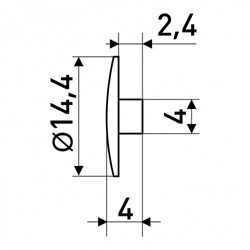 Заглушка SOLLER для конфирмата №6 орех итал.(1000,50) - фото 104304