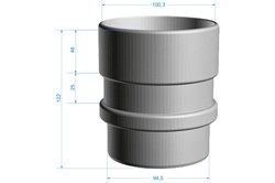 Муфта соединительная DOCKE LUX Графит - фото 104344