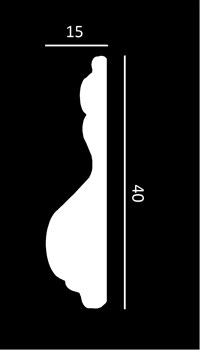 Молдинг АНТАРЕС ударопрочный AN-40 (50) - фото 104363