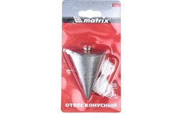 Отвес MATRIX конусный, 400 г, шнур 5 м 84834 - фото 104601