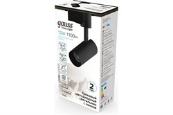 Светильник GAUSS трековый Цилиндр 12W 1100Lm 4000K 180-220V IP20 55*185мм черный линза 36° TR080 - фото 104648